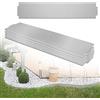 HENGMEI Bordo per aiuole in metallo zincato, 15 m, 100 x 18 cm, per pezzo
