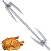 Generisch Rotisserie Fork - Accessorio per Barbecue Rotante in Acciaio, Strumento Creativo per polli | di spiedo Universale con Supporto Regolabile, forchetta ad Alte Prestazioni per