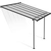 Canopia by Palram Pergola Sierra 3X3 m in Alluminio e Policarbonato, Moderna ed Elegante, per Coprire una Terrazza Tutto L'anno (Grigio)
