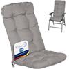 Beautissu Cuscino per Sedia a Sdraio Flair HL 120x50x8cm Extra Comfort per sedie reclinabili, spiaggine e poltrone - Grigio Chiaro
