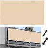 XUEDNGM Tenda da Sole 70 x 220 cm Protezione Della Privacy Frangivento in,Anti-Uv Balconi Rete Protezione Solare con Fascette per Ringhiera, Color Crema