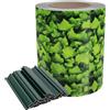 Naizy - Frangivista in PVC per recinzione da giardino, pellicola opaca, con 40 clip di fissaggio per recinzione da giardino, balcone, terrazza - 70 m x 19 cm, fogliame grande