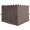 QUICK STAR Quick-Star - 4 pareti Laterali per Gazebo Nizza, 3 x 3 m, pareti Laterali, Colore: Tortora