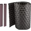 Sellon24 Strisce frangivista in rattan a doppia asta con clip, 19 x 255 cm, con clip di fissaggio, 2,5 m (RD02_scuro_marrone)