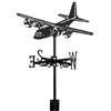 JISADER Banderuola per Aereo Indicatore di direzione del Accessori per la Decorazione del Tetto Ornamento per Aereo Banderuola per Cortile