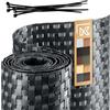 KADAX Tape Recinzione Made di Technorattan, 19 x 255 cm, 10 Colori, Schermo della Privacy, Rotolo di Schermo sulla Privacy, Protezione del Vento per Balcone, terrazza, (Antracite)