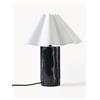 Westwing Collection Lampada da tavolo a LED con luce regolabile e base in marmo Arya - Nero, Bianco