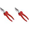FELCO 300 Forbici da raccolta (diametro di taglio 10 mm, lunghezza 190 mm, forbici da raccolta, testa di taglio curva in acciaio inox, taglio preciso, forbici da giardino) (Confezione da 2)