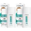 L'Oreal Paris L'Oréal Paris Bright Reveal - Fluido anti-UV, SPF 50, tinta media, Niacinamide, 50 ml (Confezione da 2)