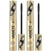 Eveline Cosmetics Variete Mascara Volume Duraturo con Pennello in Silicone Preciso, Nero Intenso (Confezione da 2)