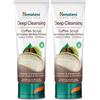 Himalaya Deep Cleansing Coffee Face Scrub con caffè e cannella per una pelle delicatamente esfoliata e purificata con una luminosità senza oli, 75ml, Confezione da 2