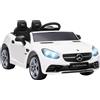 Macchina Elettrica Per Bambini Licenza Mercedes Slc 300 Con Telecomando, In Pp E Metallo, 107x62.5x44 Cm, Bianco