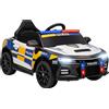 Macchina Elettrica Per Bambini Della Polizia Con Telecomando, Clacson E Musica Integrata, 96x60x45 cm