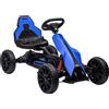 Go Kart A Pedali Per Bambini 3-8 Anni Con Sedile Regolabile E Ruote In Eva, 100x58x58.5 Cm, Blu