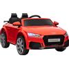 Macchina Elettrica Per Bambini 3-5 Anni Licenza Audi Tt Con Telecomando E Fari Led, 102x60x44 Cm, Rosso