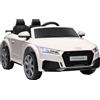 Macchina Elettrica Per Bambini 3-5 Anni Audi Tt Con Telecomando, Portiere Apribili E Fari Led, Bianco