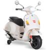 Moto Elettrica Per Bambini Design Vespa, Batteria 6v Con Suoni E Luci, Età 3-6 Anni, Bianco