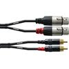 Cordial CFU 3 FC Cavo di interfaccia e Adattatore 2X Cinch 2X XLR Nero