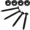 Xyntor Guitar Neck Joint Bushing Set | 4 Sets Stainless Steel Ferrules & Screws | Secure Body to Neck Connection for Electric Guitar/Bass (Nera)