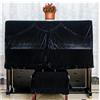 FOVAOK Copertura classica in velluto per pianoforte verticale, antipolvere, copertura antipolvere per pianoforte verticale verticale universale (nero, panca 56 x 36 cm)