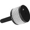 XDrum CB1-BK Cabasa Medium, Strumento Ritmico ed Effetto Classico in Acero | Diametro: 10 cm, 10 Catene da 34 Perle, Dimensione Media, Può Essere Strofinato o Scosso, Manico Imbottito in Acero, 5 cm