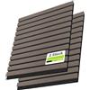 Aufun Set di 2 pannelli acustici in legno, fonoassorbenti, autoadesivi, 60 x 60 cm, motivo pannelli da parete in legno su feltro acustico, parete a lamelle per soggiorno, ufficio, guardaroba (teak)