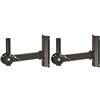 QUIK LOK - QL/950 Coppia di Supporti a Muro per Casse, Regolabili in Orizzontale e Verticale, Carico Massimo 25 kg, Colore Nero