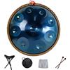 RongJ Handpan armonico Drum Hand Pan 9 10 12 14 Note Strumento a percussione Professionale Handpan in Acciaio con Borsa da Viaggio Decorazione in Corda e Mazze per Meditazione Yoga Zen