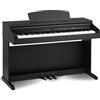 Classic Cantabile DP-50 RH Pianoforte digitale - 88 Tasti con tastiera pesata hammer action - Pianola musicale con USB, 32 polifonia, 3 pedali - Piano digitale Set con Panchetta e Cuffi - Palissandro