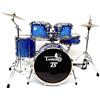 Tamburo T5S22BLSK, Batteria Acustica 5 Pezzi, Blue Sparkle, con Grancassa 56cm, Piatti e Hardware