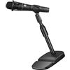 AMONIDA Asta Microfono Scrivania, Plastica Addensata Supporto Microfono Da Tavolo Asta Per Microfono Facile da Installare per Karaoke in Streaming Live