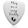 Ralukiia Plettro per chitarra con scritta in inglese New Dad, idea regalo per la nascita di un bambino, regalo per la festa del papà, per chitarrista, papà, zio, marito