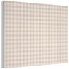 MuchoWow© Pannello Decorativo Parete Pannelli Fonoassorbenti Per Pareti 80x60 cm Acustici Decorazioni Casa Design Isolante Acustico Fonoisolanti Fonoassorbente Plaid - Motivo - Quadrato - Beige