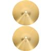 Generico Piatti Crash Set 2 Pezzi in Ottone Oro per Batteria Jazz Leggeri e Portatili, per Esercitazione e Performance Musicali