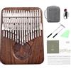 LJRRTYQ Kalimba Kalimba Professionale 34 Tasti Noce Nera Kalimbas 38 Tasti Pianoforte A Pollice In Legno Kalimba BC Tavola Piatta(34 B key)