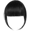 LOPHE Frangetta Finta, Frangia Capelli Veri con Frangia Clip, Hair Clip Frontale Frangia, Posticci per Capelli Donna Adatto per lo Styling Quotidiano, Fai-da-Te, Feste(Nero Naturale)