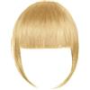 LOPHE Frangetta Finta, Frangia Capelli Veri con Frangia Clip, Hair Clip Frontale Frangia, Posticci per Capelli Donna Adatto per lo Styling Quotidiano, Fai-da-Te, Feste(Cenere Oro)