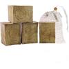 TUMELO Sapone di Aleppo Originale 4 x 200g (800g) 95% Olio d'Oliva 5% Olio di Alloro + Sacchetto di sapone - Sapone all'Olio d'Oliva fatto a mano - Sapone naturale - Sapone solido per capelli