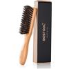 BESTOOL Spazzola per capelli, spazzola per barba con setole di cinghiale per la cura quotidiana della barba, spazzola da uomo con manico in legno di faggio (naturale)