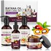 Byhsoep Set Batana per la Crescita dei Capelli - 4 Pezzi: Olio 50 ml, Shampoo, Maschera e Balsamo 100 ml - 100% Puro e Naturale