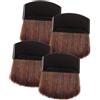 Mipcase Set 4 Pennelli Trucco Viso per Blush e Polvere in Setole di Cavallo e Manico in Plastica Nero, Pennello Piccolo per Applicare Blush e Ombreggiatura Naso per Trucco Quotidiano