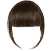 LOPHE Frangetta Finta, Frangia Capelli Veri con Frangia Clip, Hair Clip Frontale Frangia, Posticci per Capelli Donna Adatto per lo Styling Quotidiano, Fai-da-Te, Feste(Marrone Scuro)