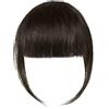 LOPHE Frangetta Finta, Frangia Capelli Veri con Frangia Clip, Hair Clip Frontale Frangia, Posticci per Capelli Donna Adatto per lo Styling Quotidiano, Fai-da-Te, Feste(Marrone e Nero)