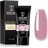 ROSALIND Poly Nail Gel Ricostruzione Unghie 60ml, Puce UV Gel Extension Unghie DIY, Poligel per Professionale, Principiante