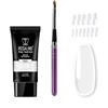ROSALIND Set Ricostruzione Unghie Gel, 60ml Trasparente Acrigel per Unghie Poly Nail Gel con Pennello e Unghie Finte per Principianti e Professionisti