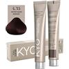 KYO Colore per capelli 100ml + ossigeno 150 ml by kyo, AMMONIA FREE E PPD FREE con collagene Marino e cheratina (4.35 Castano Dorato Mogano)