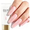 ROSALIND Gel Ricostruzione Unghie 70ml Rosa Poligel per Unghie UV/LED