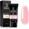 ROSALIND Poly Nail Gel Ricostruzione Unghie 60ml, Rosa UV Gel Extension Unghie DIY, Poligel Nail Ispessimento Extension Enhancement per Principianti e Salone di Manicure