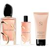 Giorgio Armani Sì Intense Gift Set, Eau de Parfum 100 ml + 15 ml, lozione corpo 50 ml, edizione Valentine 2024