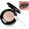 PHFDQKG Ombretto singolo Shimmer, ombretto in polvere compatta fine, waterproof, con pennello e specchietto